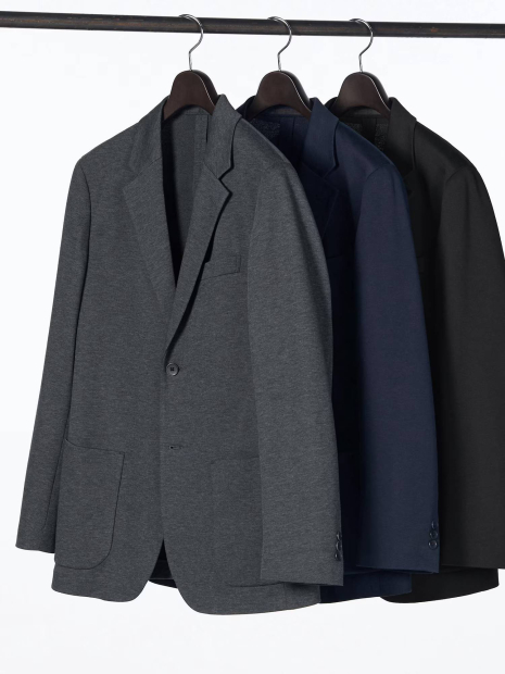 Классический пиджак UNIQLO на пуговицах 1159832775 (Синий XL)