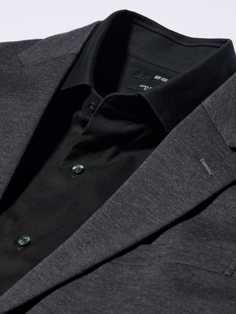 Классический пиджак UNIQLO на пуговицах 1159832809 (Серый L)
