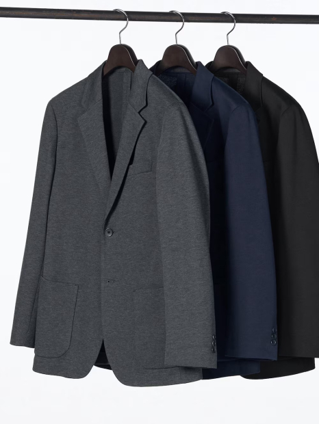 Классический пиджак UNIQLO на пуговицах 1159832809 (Серый L)