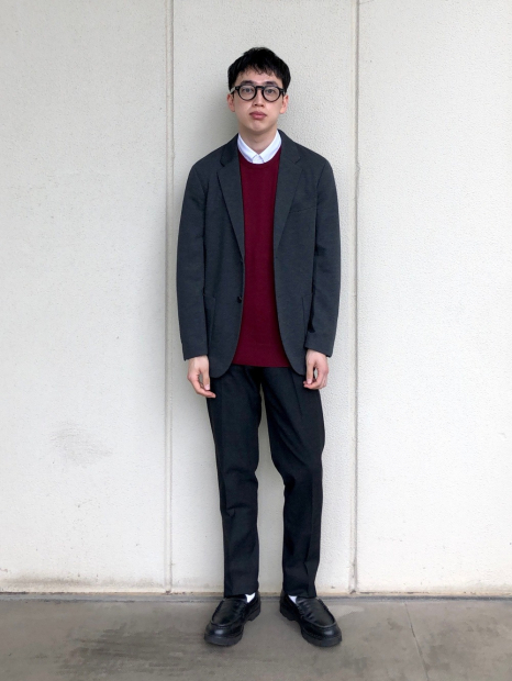 Классический пиджак UNIQLO на пуговицах 1159832809 (Серый L)