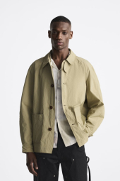 Мужская куртка-рубашка ZARA 1159789486 (Зеленый, S)