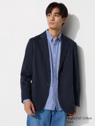 Классический пиджак UNIQLO на пуговицах 1159832775 (Синий XL)