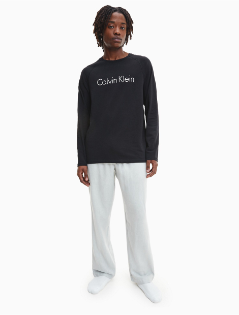 Мужская пижама Calvin Klein кофта и штаны 1159773747 (Черный/Серый, S)