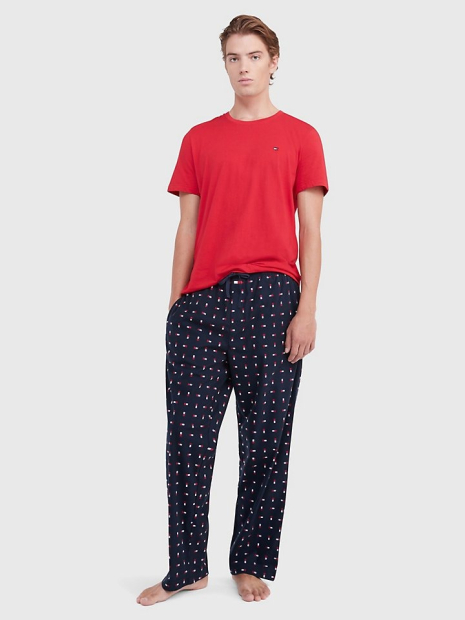 Мужская пижама Tommy Hilfiger 1159790040 (Красный/Синий, XL)