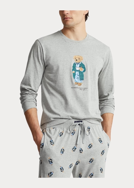 Мужская пижама Polo Ralph Lauren с принтом 1159809957 (Серый, M)