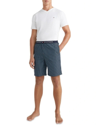 Мужская пижама Tommy Hilfiger футболка и шорты 1159775747 (Белый/Синий, S)