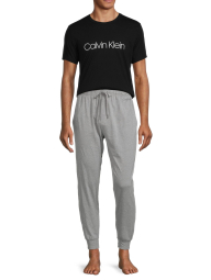 Мужская пижама Calvin Klein футболка и штаны 1159779335 (Черный/Серый, M)