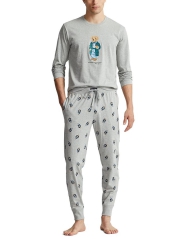 Мужская пижама Polo Ralph Lauren с принтом 1159809957 (Серый, M)