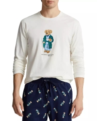 Мужская пижама Polo Ralph Lauren с принтом 1159809836 (Белый/Синий, M)