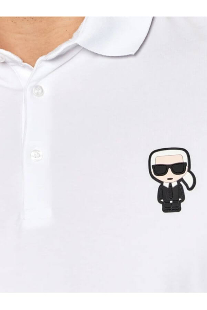 Мужская футболка-поло Karl Lagerfeld Paris с принтом 1159790670 (Белый, XXL)
