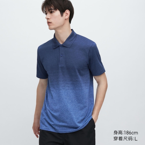 Футболка-поло UNIQLO с технологией DRY-EX 1159799164 (Синий, XS)