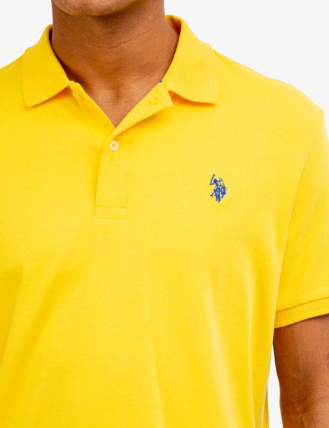 Футболка-поло U.S. Polo Assn с логотипом 1159804517 (Желтый, M)
