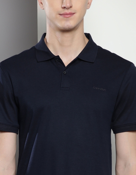 Мужское поло Calvin Klein с коротким рукавом 1159806090 (Синий, XL)