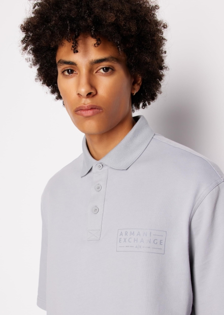 Футболка-поло Armani Exchange з логотипом 1159821752 (Сірий S)