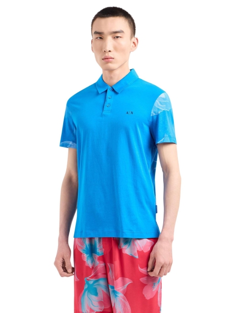 Футболка-поло Armani Exchange з логотипом 1159821855 (Синій XXL)