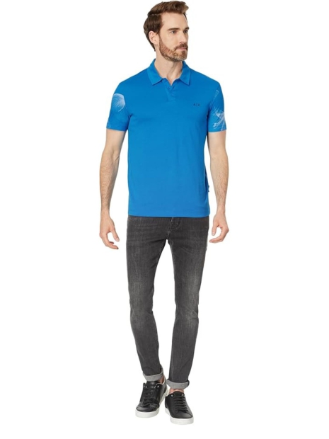 Футболка-поло Armani Exchange з логотипом 1159821855 (Синій XXL)