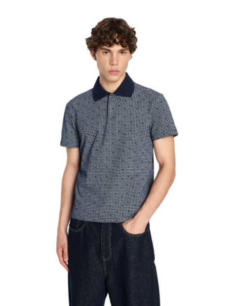 Футболка-поло Armani Exchange с принтом 1159823757 (Синий XXL)