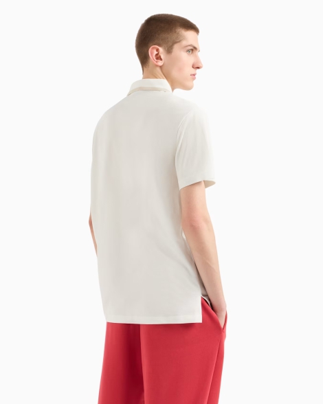 Футболка-поло Armani Exchange з логотипом 1159828868 (Молочний XXL)