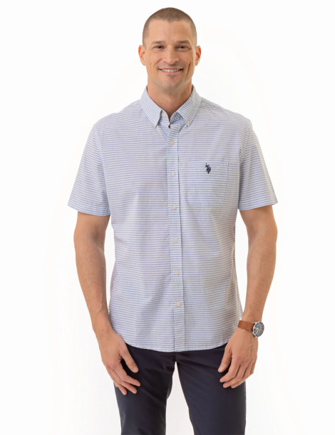 Рубашка с коротким рукавом U.S. Polo Assn тенниска 1159832106 (Синий M)