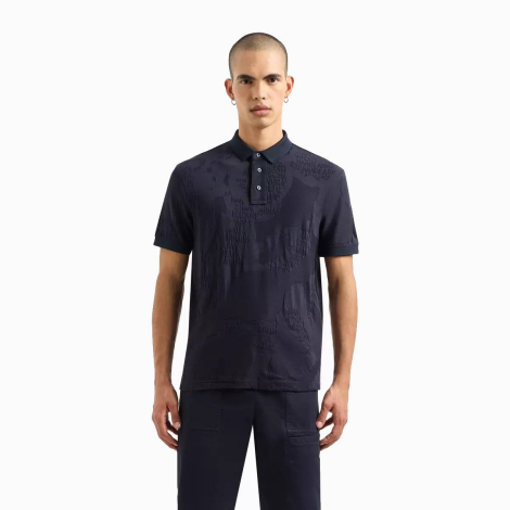 Футболка-поло Armani Exchange з принтом 1159832290 (Синій M)