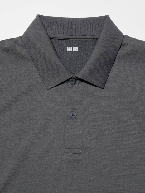Футболка-поло UNIQLO с технологией DRY-EX 1159832698 (Серый L)