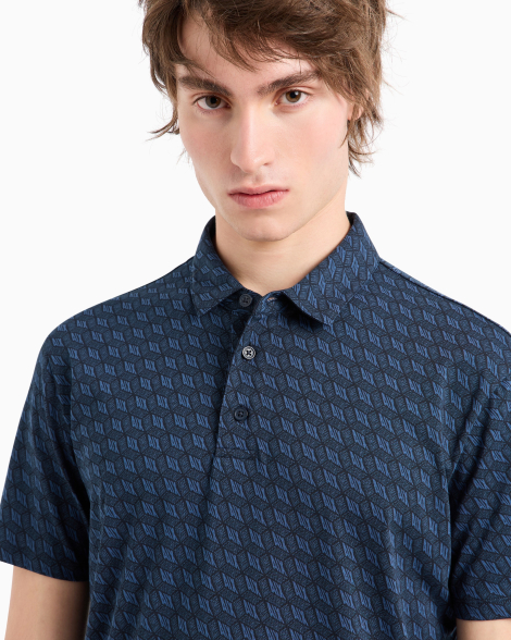 Футболка-поло Armani Exchange 1159833997 (Синій L)