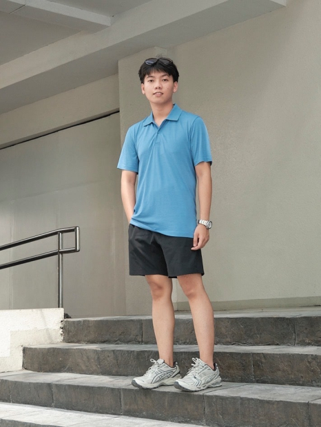 Футболка-поло UNIQLO с технологией DRY-EX 1159834083 (Голубой XL)