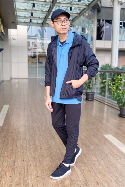Футболка-поло UNIQLO с технологией DRY-EX 1159834083 (Голубой XL)