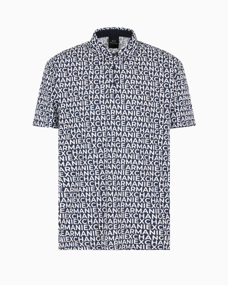 Футболка-поло Armani Exchange з принтом 1159834189 (Синій XL)