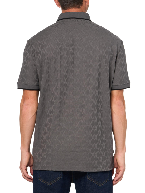 Футболка-поло Armani Exchange з принтом 1159835520 (Сірий S)
