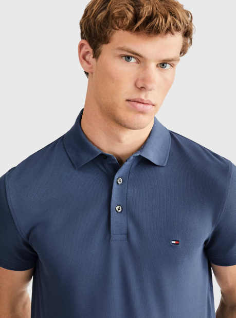 Мужская футболка-поло Tommy Hilfiger с логотипом 1159837481 (Синий XL)