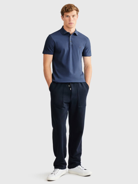 Мужская футболка-поло Tommy Hilfiger с логотипом 1159837481 (Синий XL)