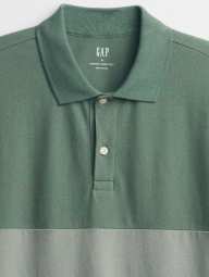 Эластичная футболка-поло GAP с цветными блоками 1159766328 (Зеленый, L)