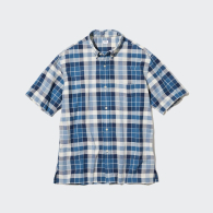 Мужская рубашка с коротким рукавом UNIQLO 1159777239 (Синий, XXL)