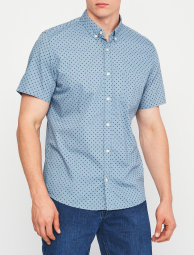 Мужская рубашка с коротким рукавом GAP на пуговицах 1159789515 (Синий, L)
