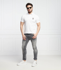 Мужская футболка-поло Karl Lagerfeld Paris с принтом 1159790667 (Белый, M)
