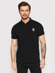 Мужская футболка-поло Karl Lagerfeld Paris с логотипом 1159795004 (Черный, L)