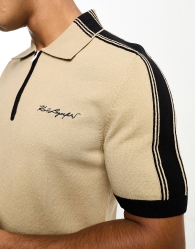 Мужская футболка-поло Karl Lagerfeld Paris вязаная 1159798177 (Бежевый, M)