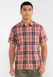 Мужская рубашка с коротким рукавом GAP на пуговицах 1159799784 (Оранжевый, M)