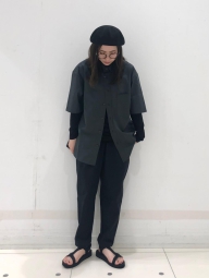 Сорочка з коротким рукавом Oversize UNIQLO теніска 1159816511  (Сірий M)