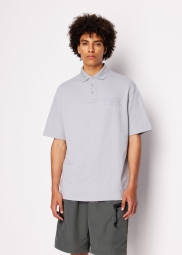 Футболка-поло Armani Exchange з логотипом 1159821752 (Сірий S)