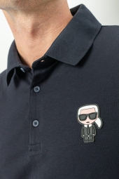 Мужская футболка-поло Karl Lagerfeld Paris с принтом 1159822397 (Синий S)