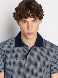 Футболка-поло Armani Exchange с принтом 1159823757 (Синий XXL)