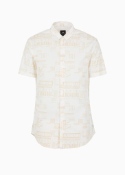 Чоловічі тенниски Armani Exchange сорочка з коротким рукавом 1159836147 (Молочний XL)