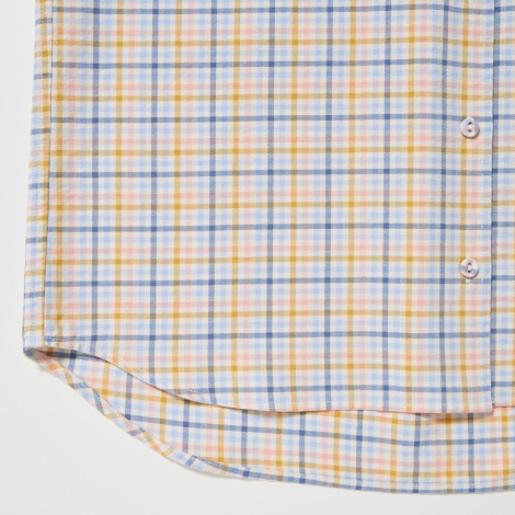 Женская рубашка в клетку UNIQLO 1159795078 (Желтый, S)