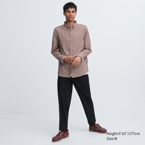 Фланелевая рубашка в клетку UNIQLO 1159798277 (Красный, 3XL)