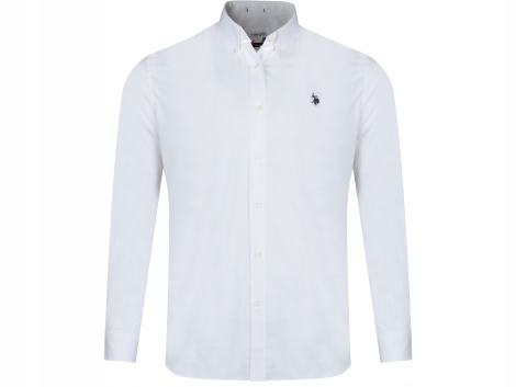 Мужская рубашка U.S. Polo Assn на пуговицах 1159808948 (Белый, XXL)