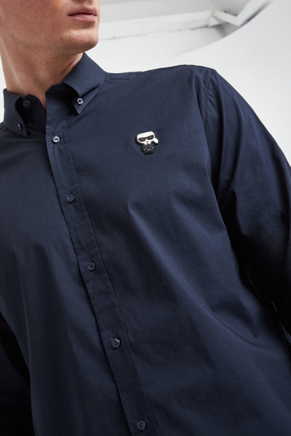 Мужская рубашка Karl Lagerfeld Paris с логотипом 1159808957 (Синий, M)