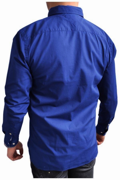 Мужская рубашка Tommy Hilfiger с логотипом 1159809510 (Синий, XXL)