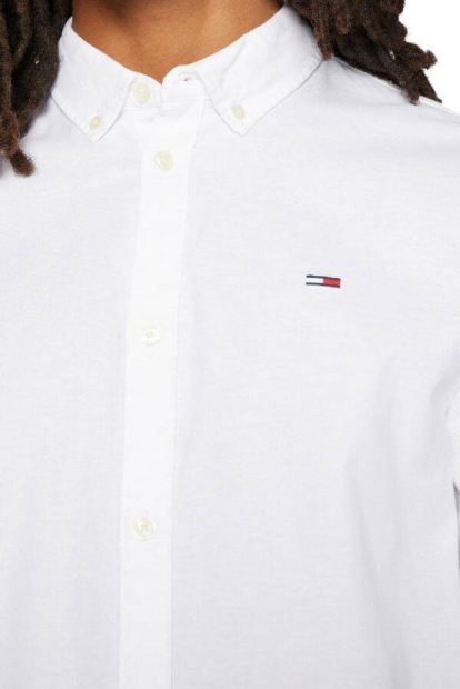 Мужская рубашка Tommy Hilfiger Tommy Jeans с логотипом 1159809521 (Белый, M)